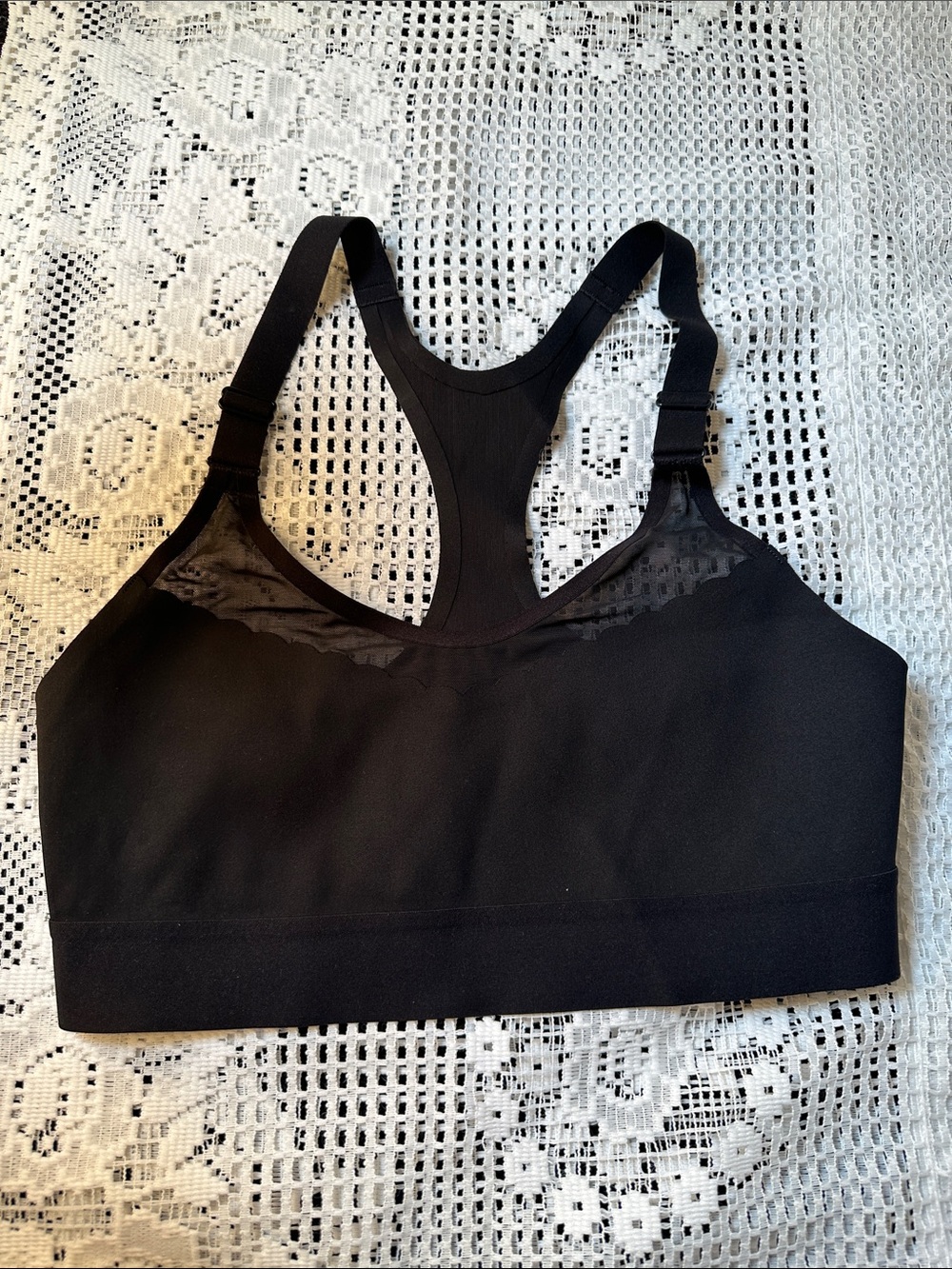 Victorias Secret Black Mesh Sports Bra
